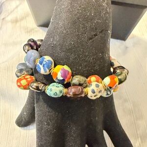 Colorful  Multicolor  Stretch Bead Bracelet